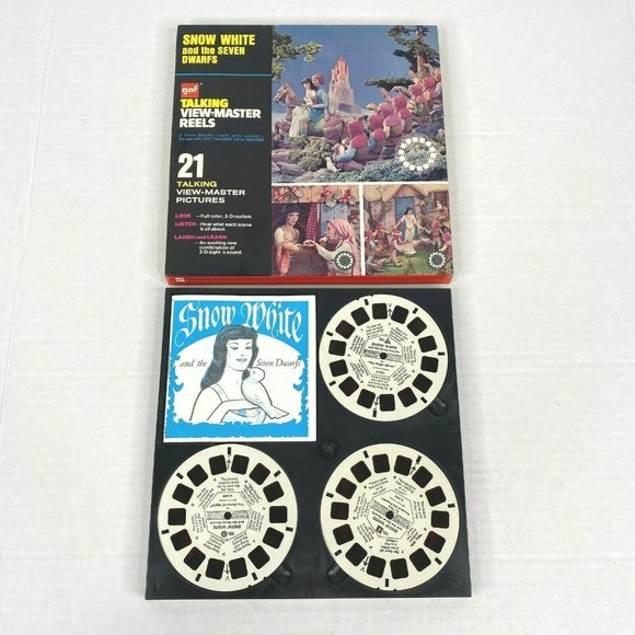 Talking View-Master GAF Snow‎ White And Seven Dwarfs 3 Reel Boxed Set AVB300 VTG - Picture 1 of 9
